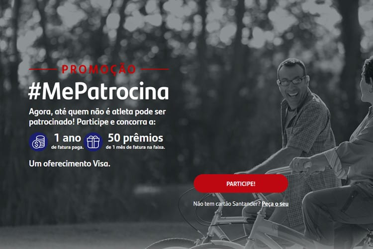 Santander lança promoção “Me Patrocina” com prêmios em créditos na fatura