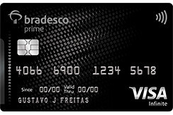 Prime Visa Infinite é um dos cartões do Bradesco