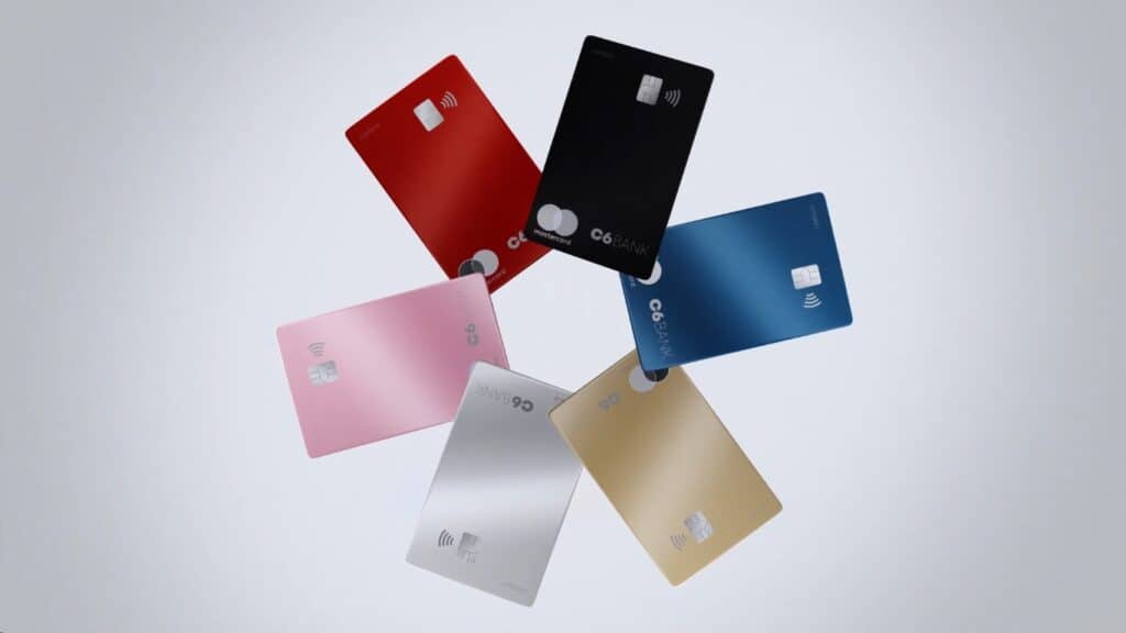 Campanha destaca a paleta de cores dos cartões C6 Bank