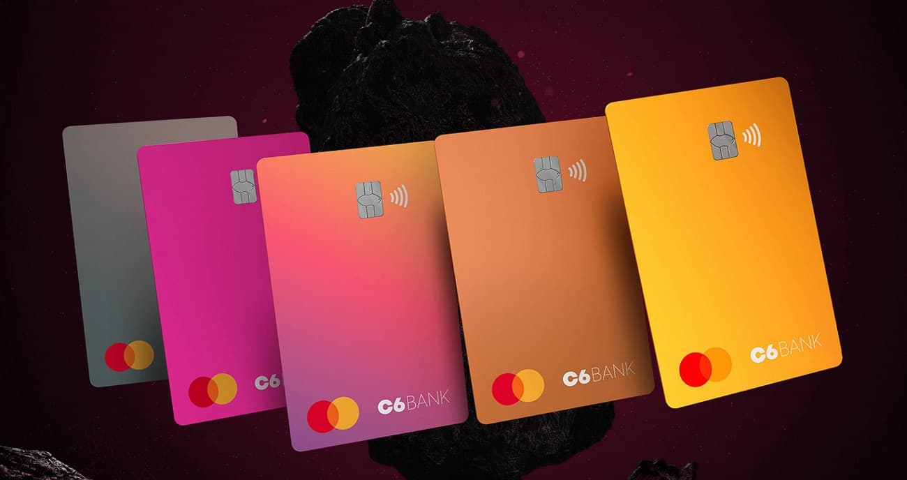 Campanha destaca a paleta de cores dos cartões C6 Bank